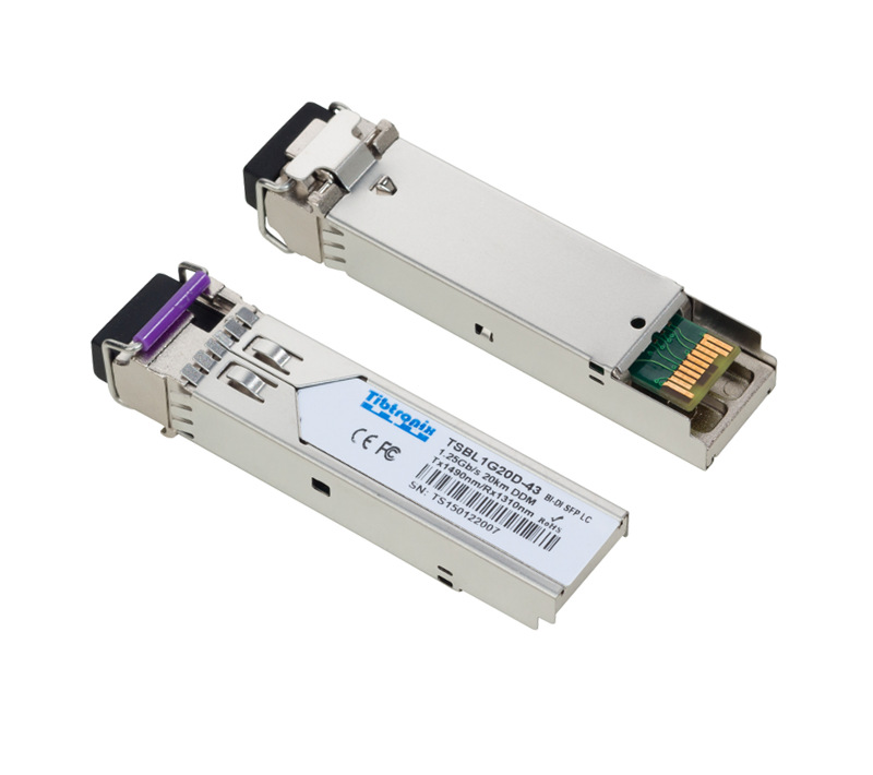 1000BASE-BX-D BiDi SFP TX1490nm/RX1310nm 20km DDM Transceiver