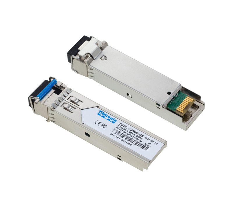 1000BASE-BX BiDi SFP TX1310nm/RX1550nm 40km DDM Transceiver