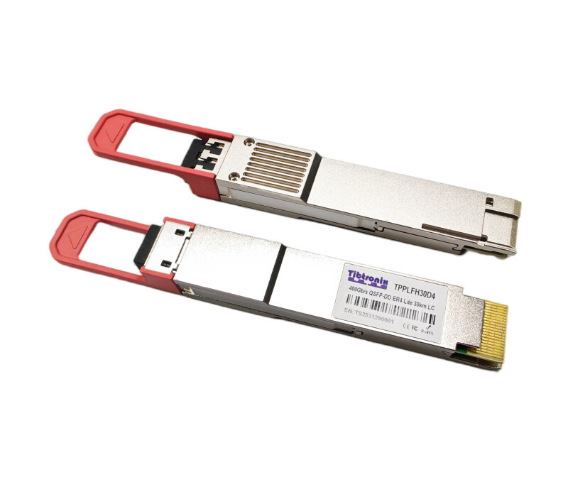  400Gb/s QSFP-DD ER4L Lite 30km 1310nm LC APD PAM4 Duplex LC/UPC SMF Optical Transceiver Module